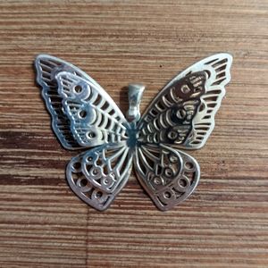 Sterling silver 3 dimensional butterfly pendant